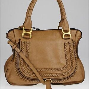 CHLOE Pebbled Leather Medium Braided Marcie Bag